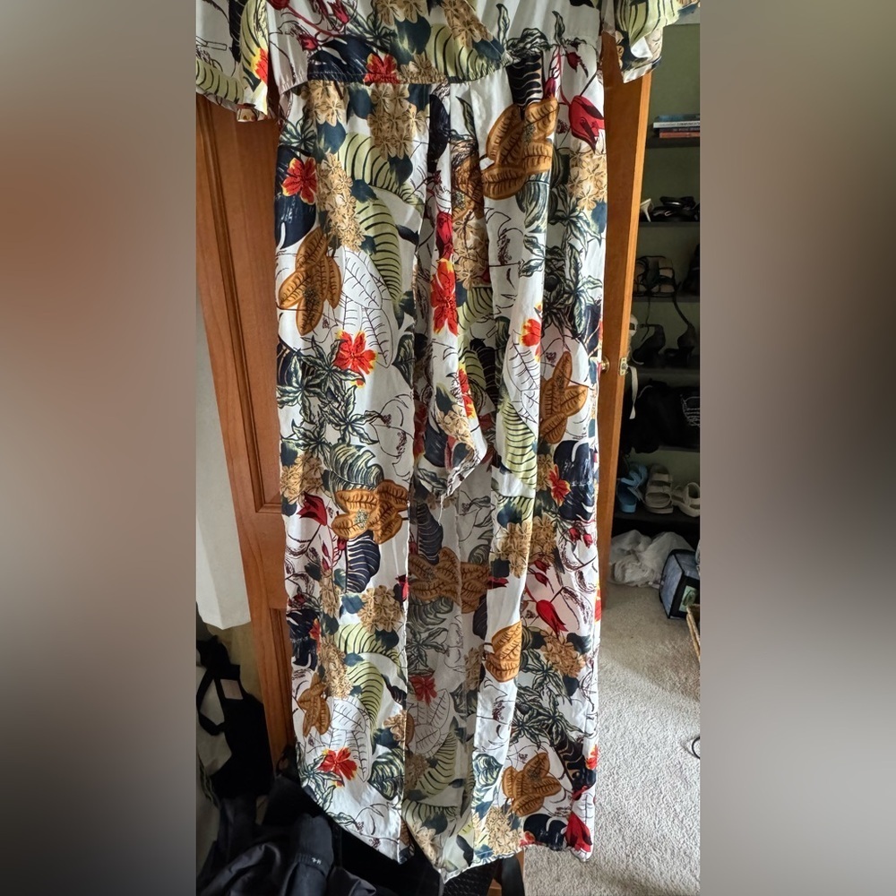 Floral Wrap Dress with Tie Waist - Picture 6 of 6